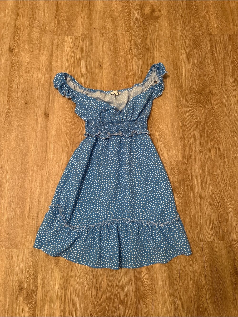 A Love Like You Blue Polka Dot Mini Dress